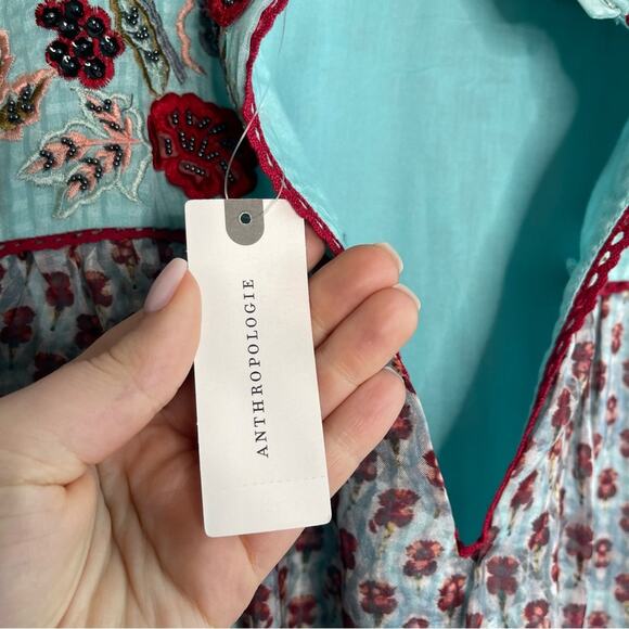 Anthropologie Blue Mini Dress - Picture 12 of 13